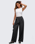 G4Free - ShiftReady Lightweight Front Pleat Wide Leg Pants -GF25J353DA-S
