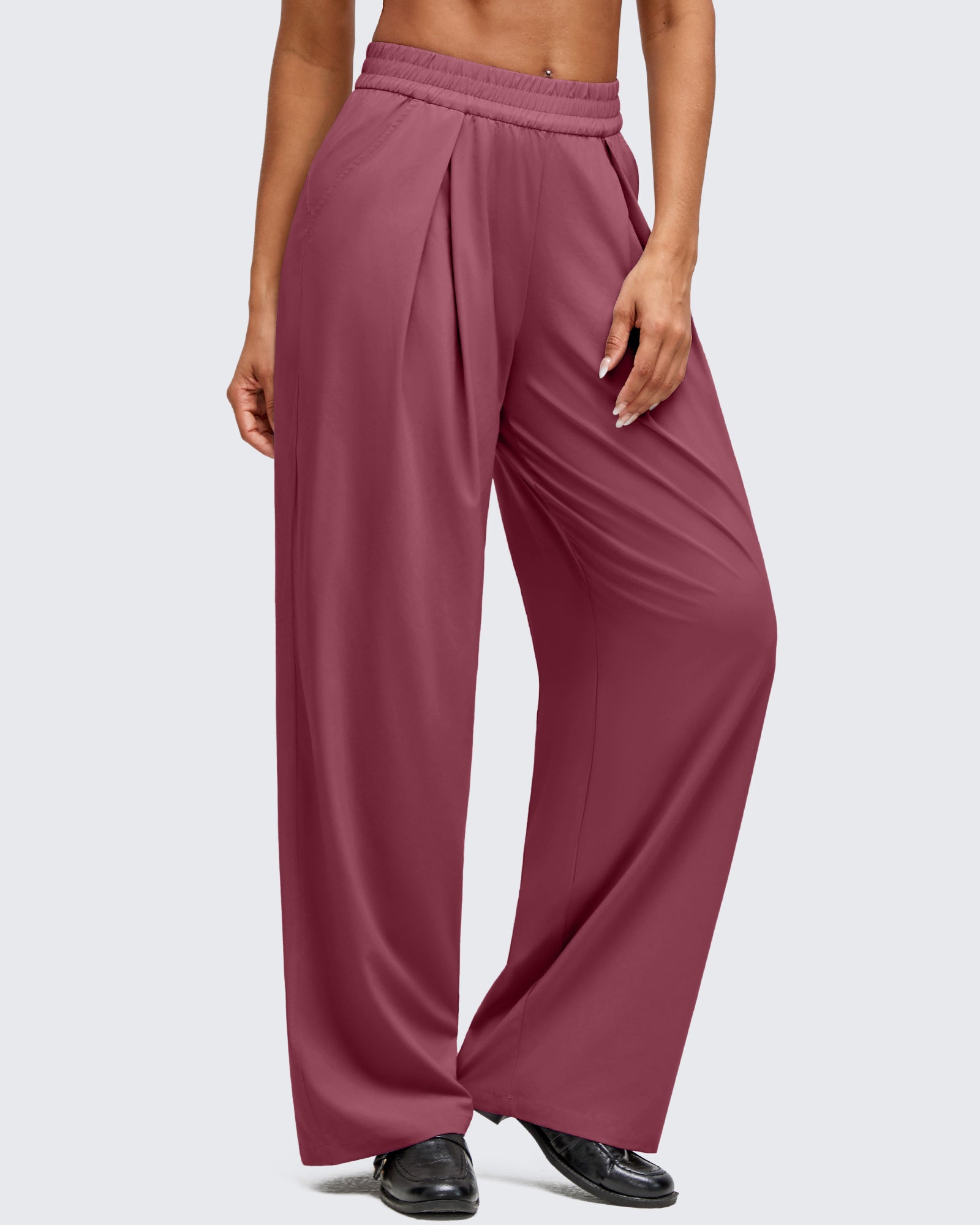 G4Free - ShiftReady Lightweight Front Pleat Wide Leg Pants -GF25J353DA-S