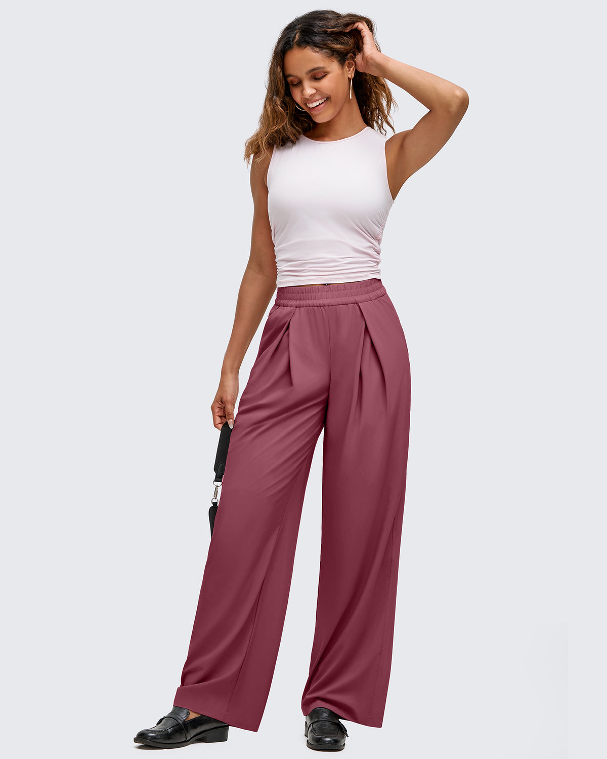 G4Free - ShiftReady Lightweight Front Pleat Wide Leg Pants -GF25J353DA-S