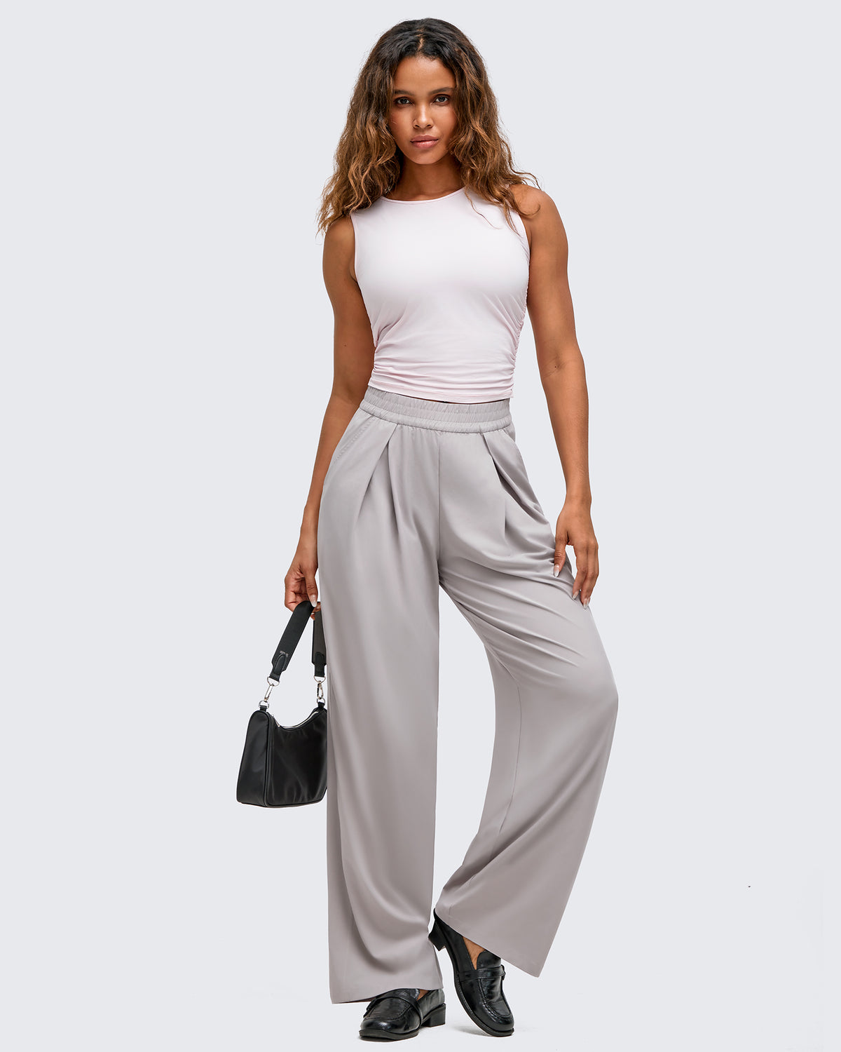 G4Free - ShiftReady Lightweight Front Pleat Wide Leg Pants -GF25J353DA-S