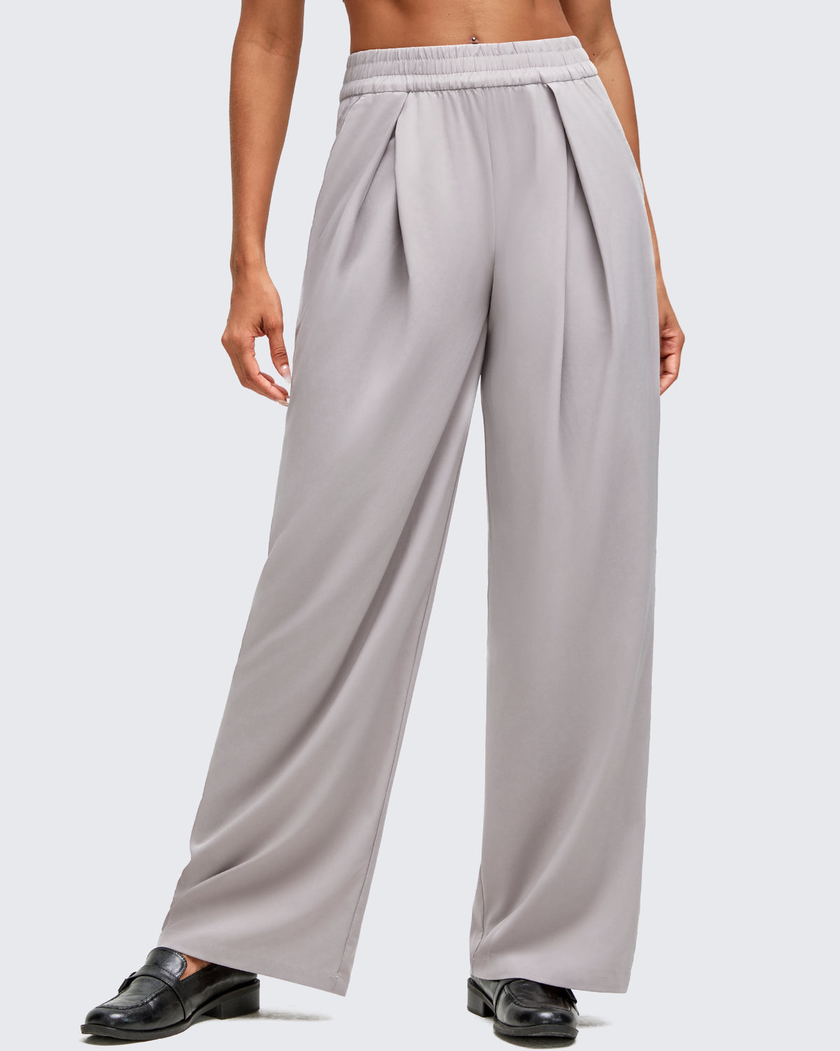 G4Free - ShiftReady Lightweight Front Pleat Wide Leg Pants -GF25J353DA-S