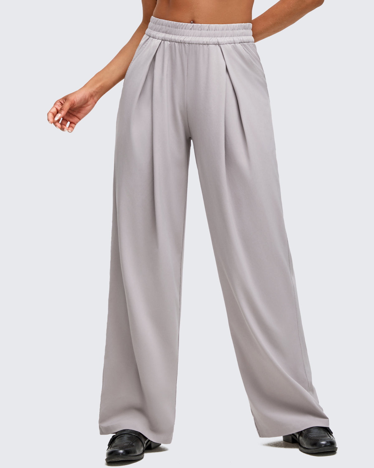 G4Free - ShiftReady Lightweight Front Pleat Wide Leg Pants -GF25J353DA-S