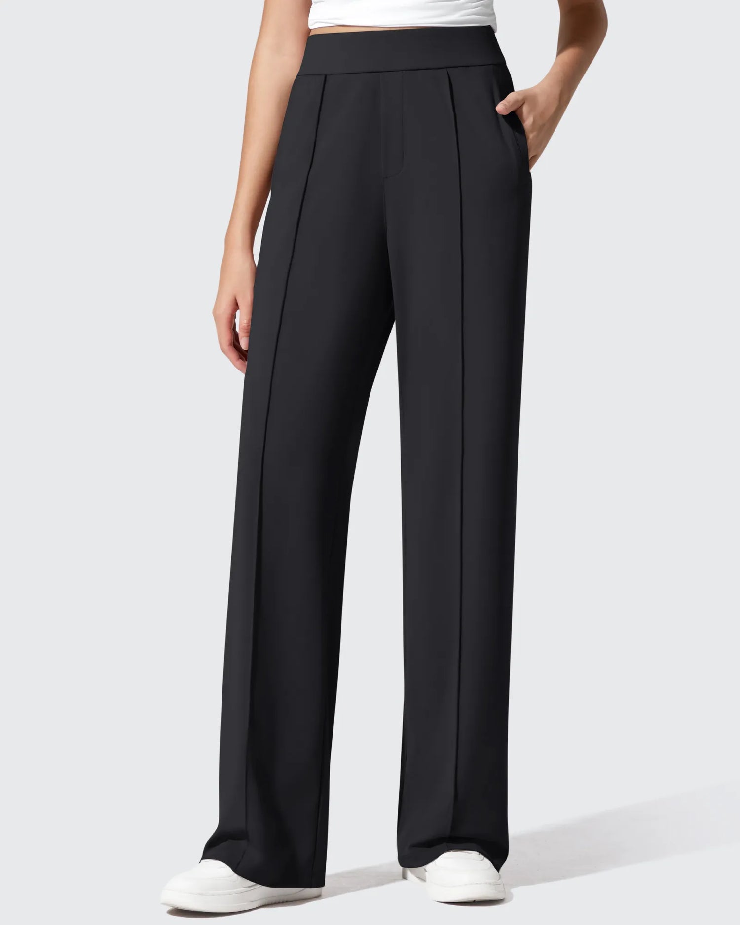 G4Free - ShiftReady Pockets Elastic Band Wide Leg Work Pants -GF25J691AA-S