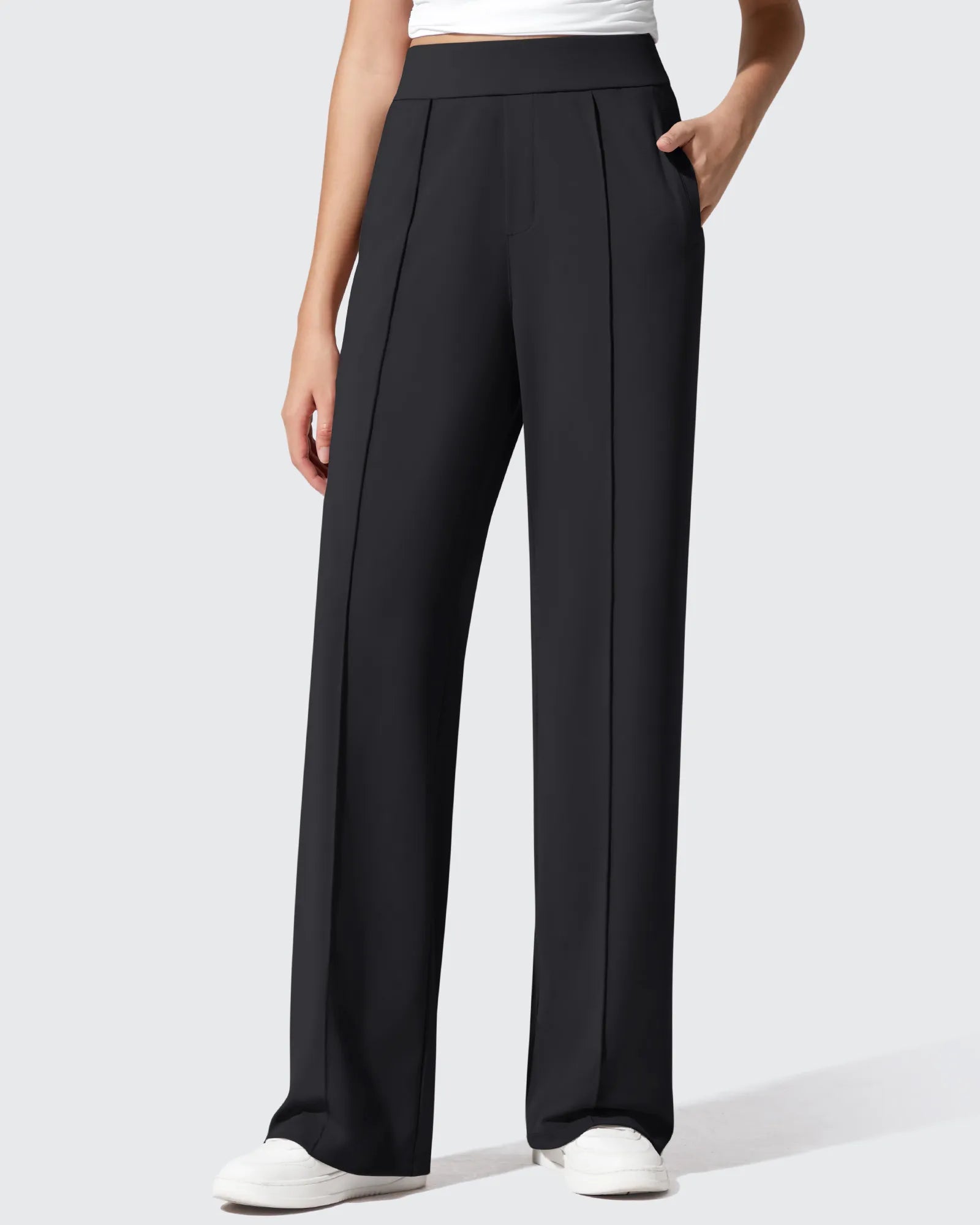G4Free - ShiftReady Pockets Elastic Band Wide Leg Work Pants -GF25J691AA-S