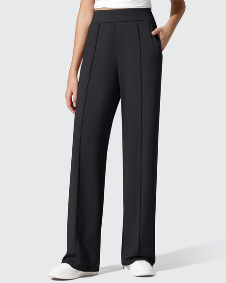G4Free - ShiftReady Pockets Elastic Band Wide Leg Work Pants -GF25J691AA-S