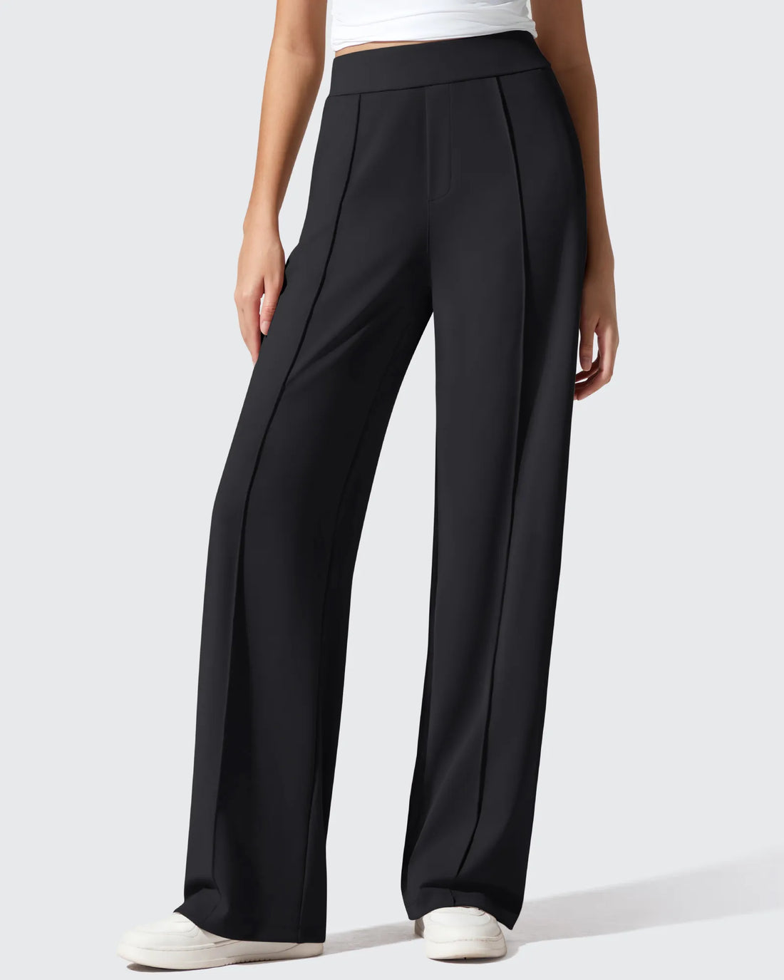 G4Free - ShiftReady Pockets Elastic Band Wide Leg Work Pants -GF25J691AA-S
