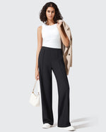 G4Free - ShiftReady Pockets Elastic Band Wide Leg Work Pants -GF25J691AA-S