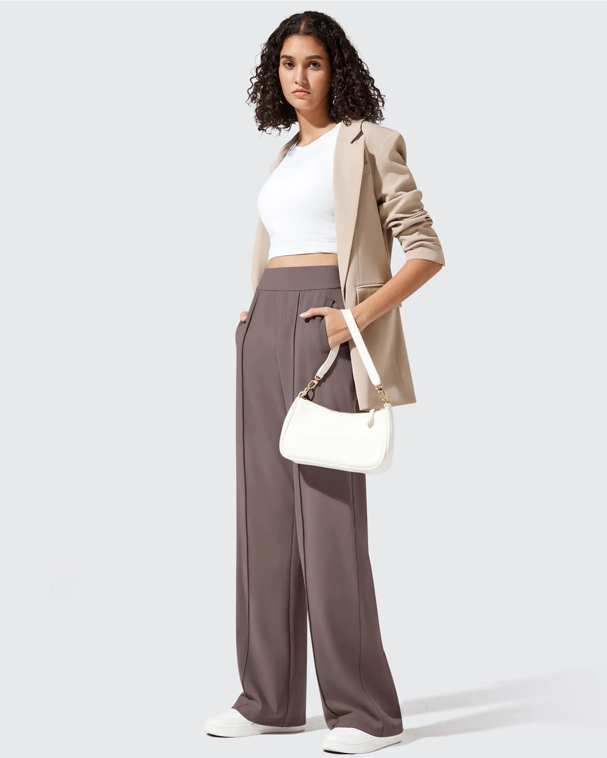 G4Free - ShiftReady Pockets Elastic Band Wide Leg Work Pants -GF25J691AA-S