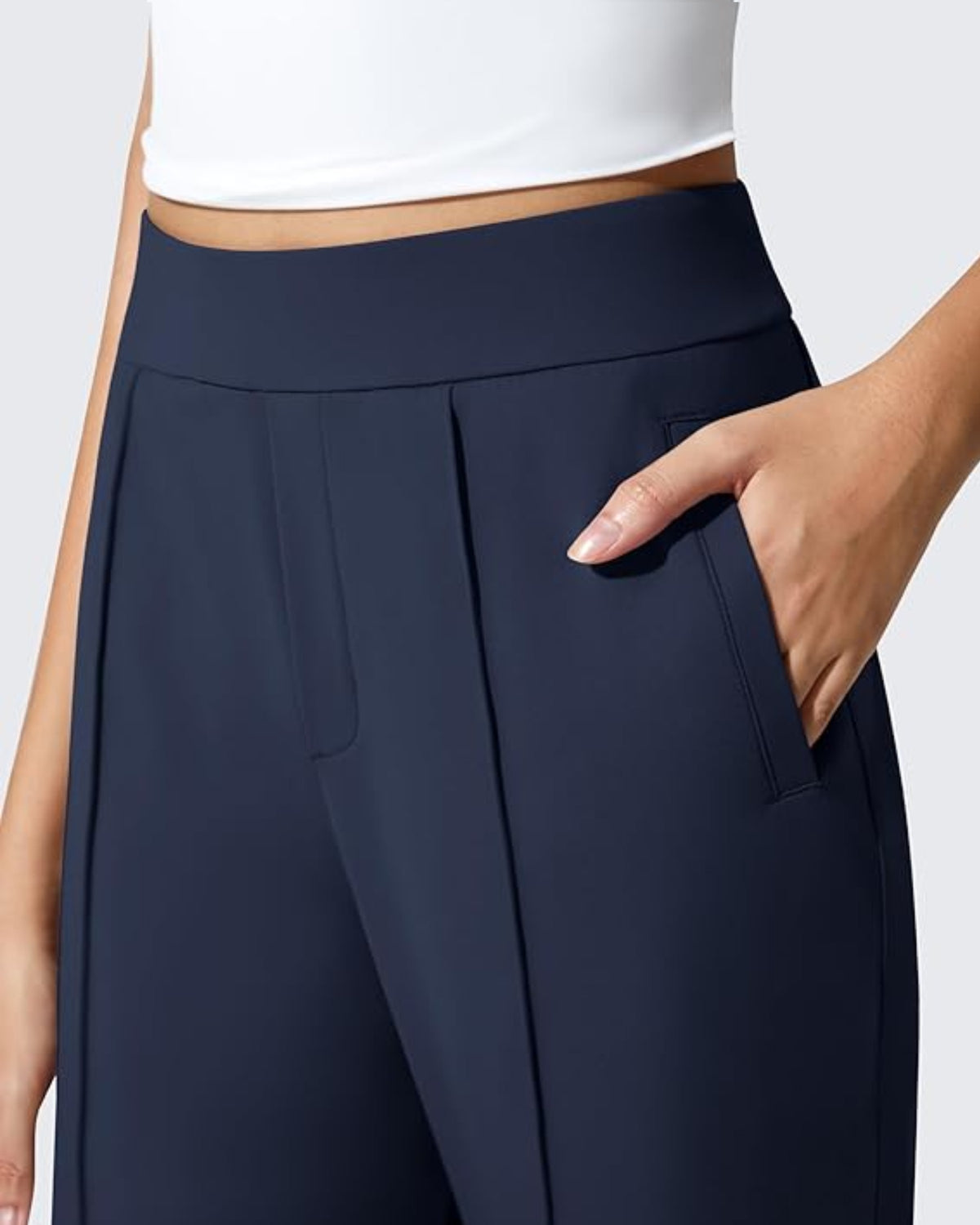 G4Free - ShiftReady Pockets Elastic Band Wide Leg Work Pants -GF25J691AA-S
