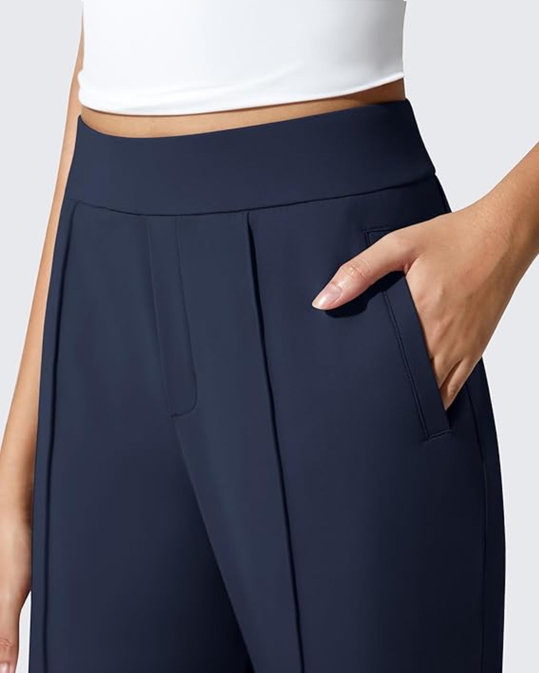 G4Free - ShiftReady Pockets Elastic Band Wide Leg Work Pants -GF25J691AA-S
