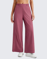 G4Free - ShiftReady Side Slit High-Rise Wide Leg Ankle Pants -GF25J403AA-S