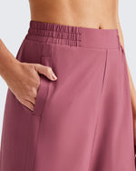 G4Free - ShiftReady Side Slit High-Rise Wide Leg Ankle Pants -GF25J403AA-S