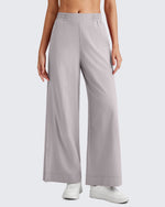 G4Free - ShiftReady Side Slit High-Rise Wide Leg Ankle Pants -GF25J403AA-S