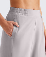G4Free - ShiftReady Side Slit High-Rise Wide Leg Ankle Pants -GF25J403AA-S