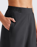 G4Free - ShiftReady Side Slit High-Rise Wide Leg Ankle Pants -GF25J403AA-S