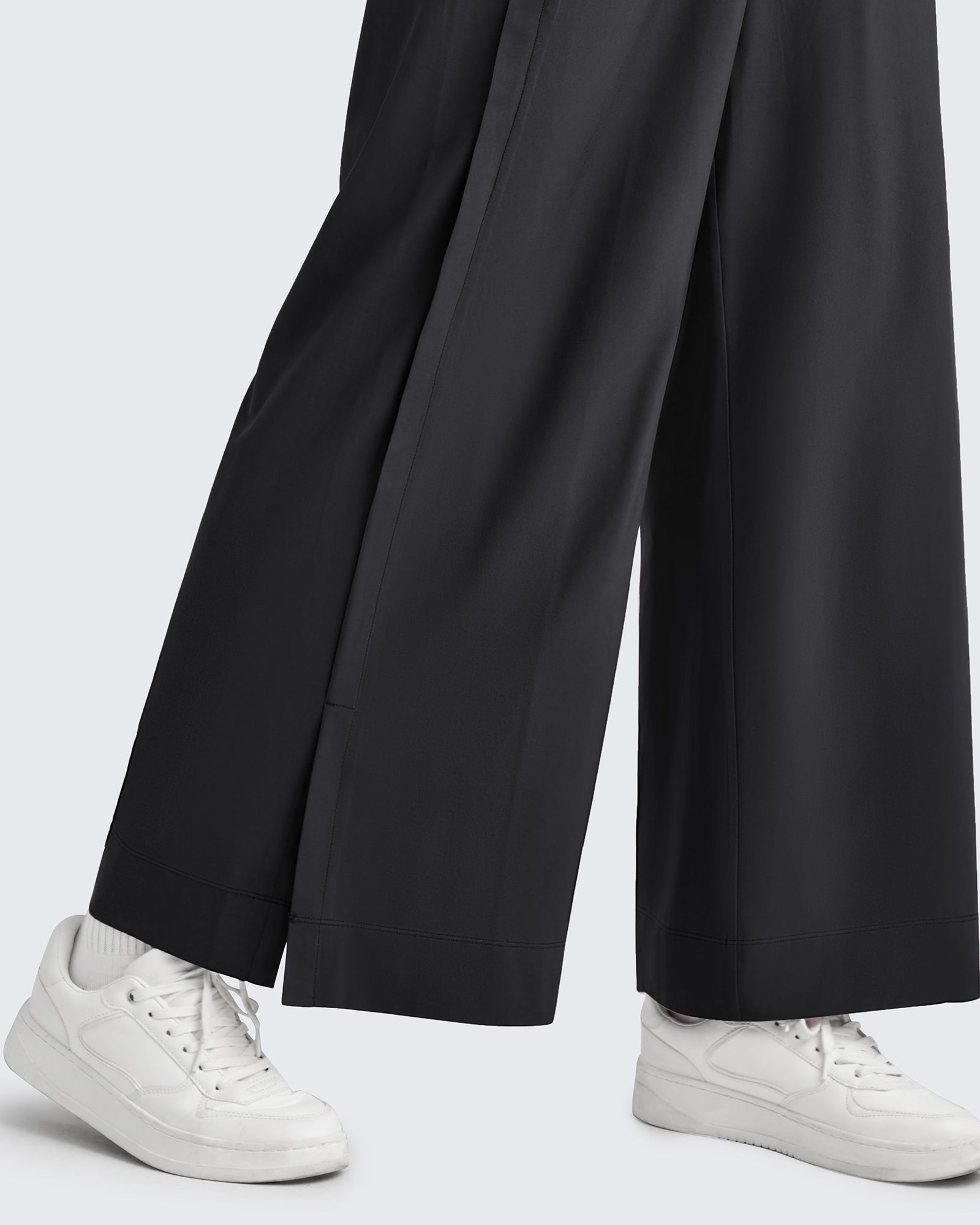 G4Free - ShiftReady Side Slit High-Rise Wide Leg Ankle Pants -GF25J403AA-S