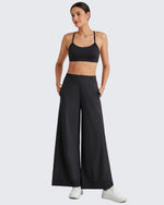G4Free - ShiftReady Side Slit High-Rise Wide Leg Ankle Pants -GF25J403AA-S