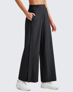 G4Free - ShiftReady Side Slit High-Rise Wide Leg Ankle Pants -GF25J403AA-S