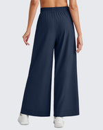 G4Free - ShiftReady Side Slit High-Rise Wide Leg Ankle Pants -GF25J403AA-S