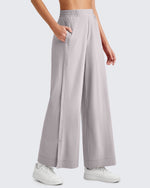 G4Free - ShiftReady Side Slit High-Rise Wide Leg Ankle Pants -GF25J403DA-S