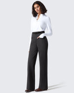 G4Free - ShiftReady Slit Pockets Elastic Waist Straight Leg Work Pants -GF25D541AF-XS