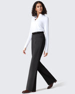G4Free - ShiftReady Slit Pockets Elastic Waist Straight Leg Work Pants -GF25D541AF-XS