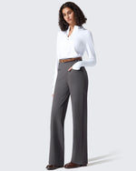 G4Free - ShiftReady Slit Pockets Elastic Waist Straight Leg Work Pants -GF25D541AF-XS