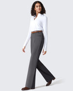 G4Free - ShiftReady Slit Pockets Elastic Waist Straight Leg Work Pants -GF25D541AF-XS