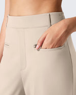 G4Free - ShiftReady Slit Pockets Elastic Waist Straight Leg Work Pants -GF25D541AF-XS