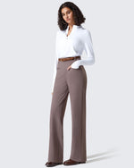G4Free - ShiftReady Slit Pockets Elastic Waist Straight Leg Work Pants -GF25D541AF-XS