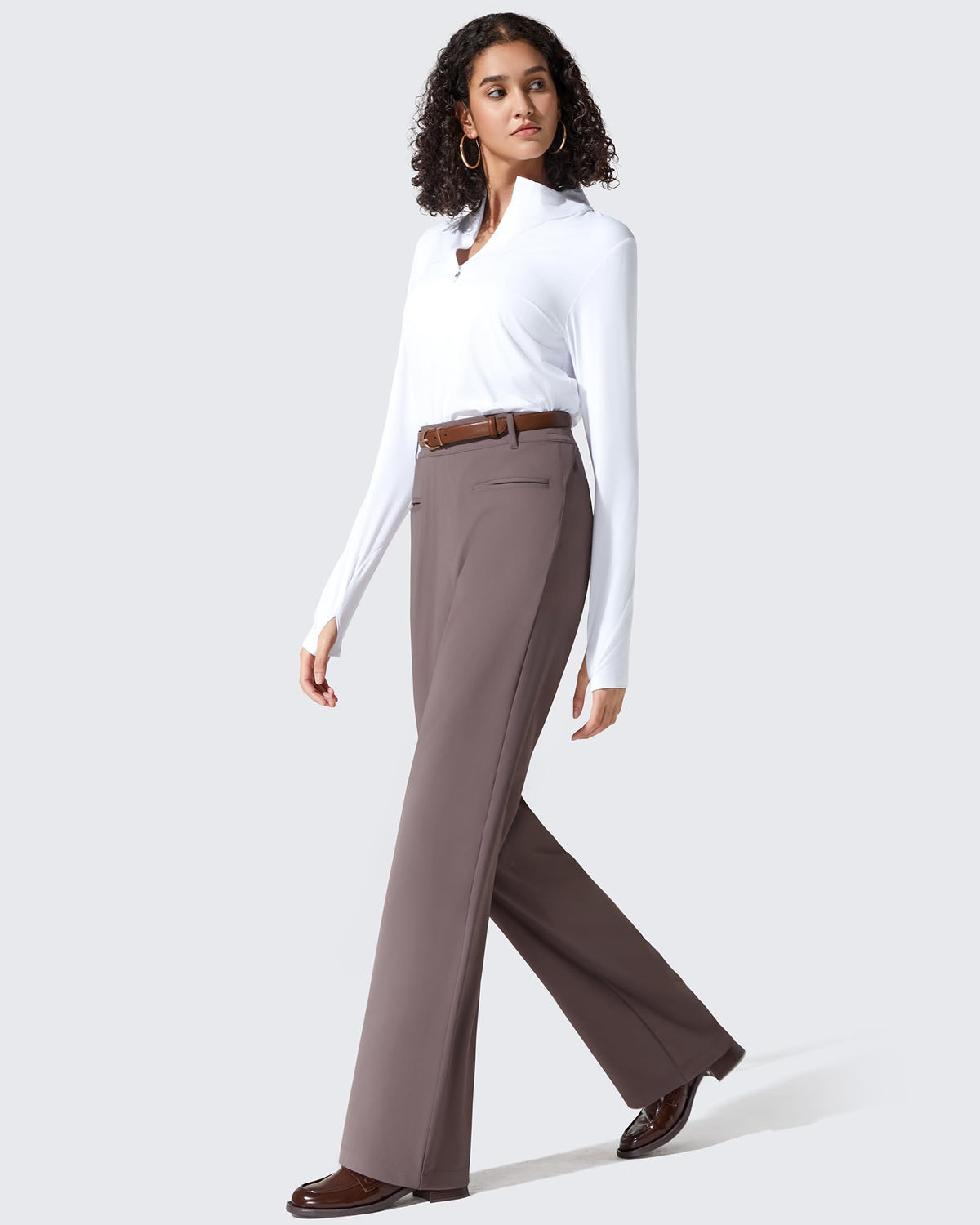 G4Free - ShiftReady Slit Pockets Elastic Waist Straight Leg Work Pants -GF25D541AF-XS