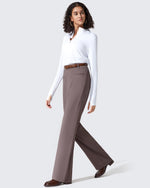 G4Free - ShiftReady Slit Pockets Elastic Waist Straight Leg Work Pants -GF25D541AF-XS