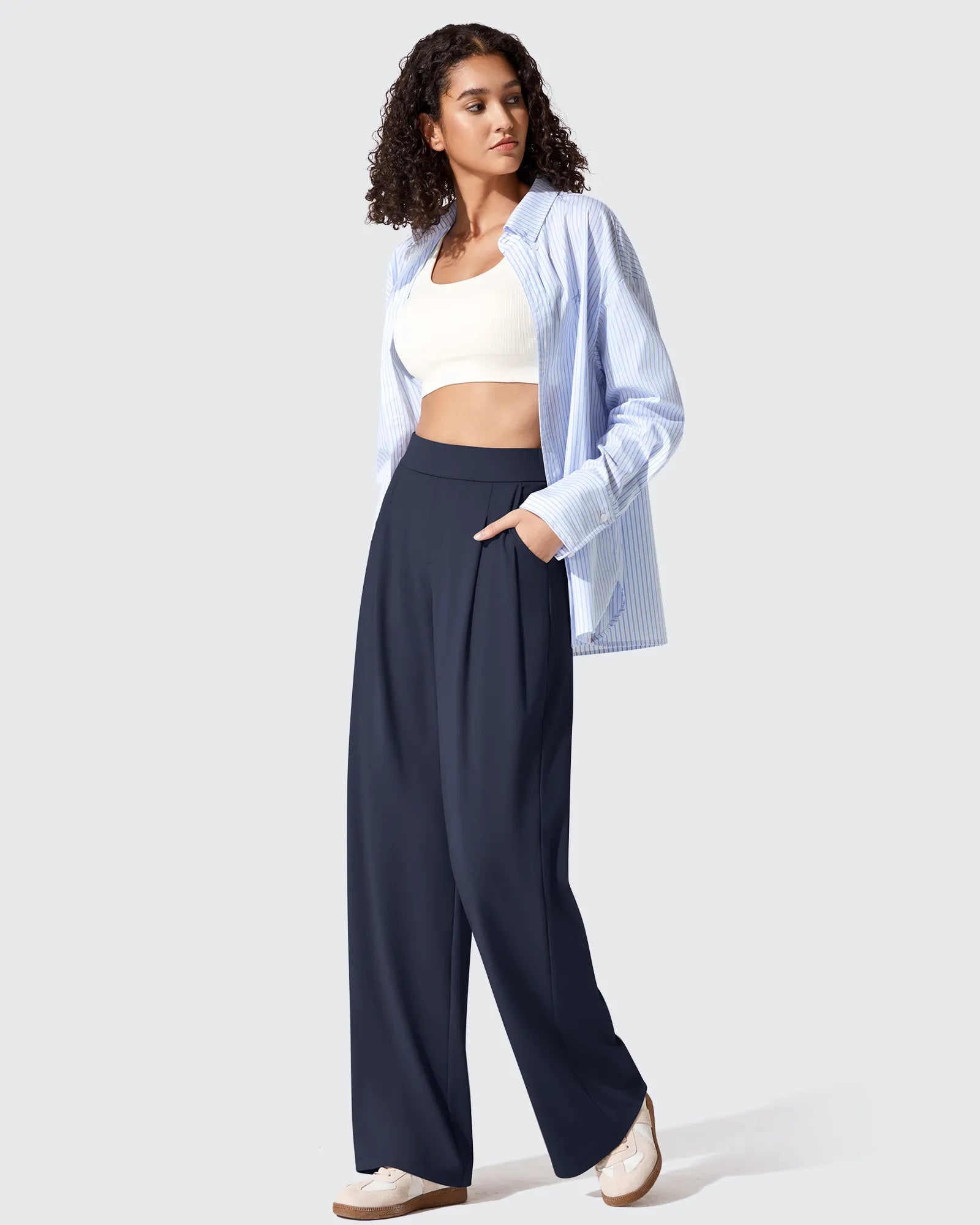 G4Free - ShiftReady Two Front Pleated Wide Leg Dress Pants -GF25J677AF-XS