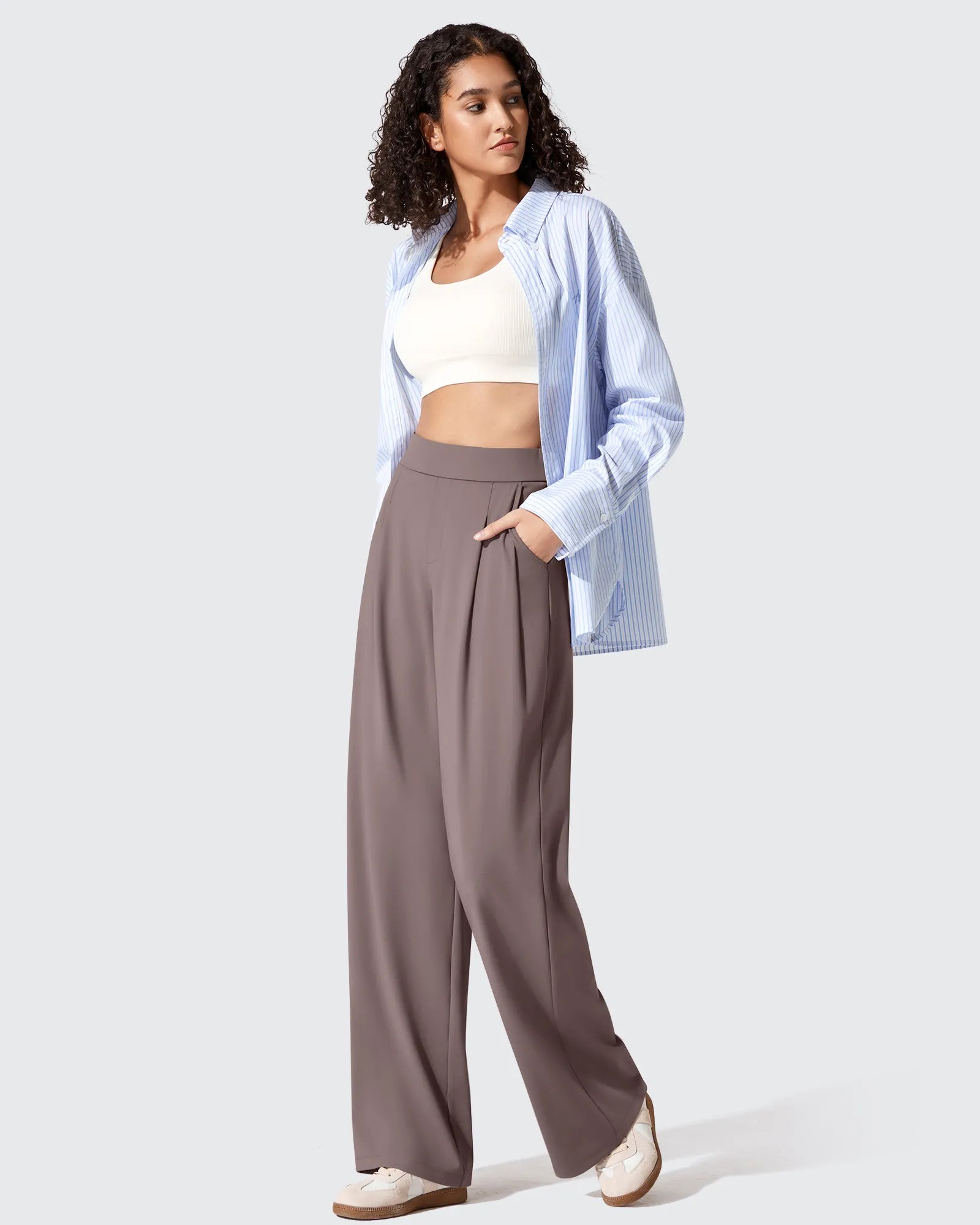G4Free - ShiftReady Two Front Pleated Wide Leg Dress Pants -GF25J677AF-XS