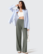 G4Free - ShiftReady Two Front Pleated Wide Leg Dress Pants -GF25J677AF-XS
