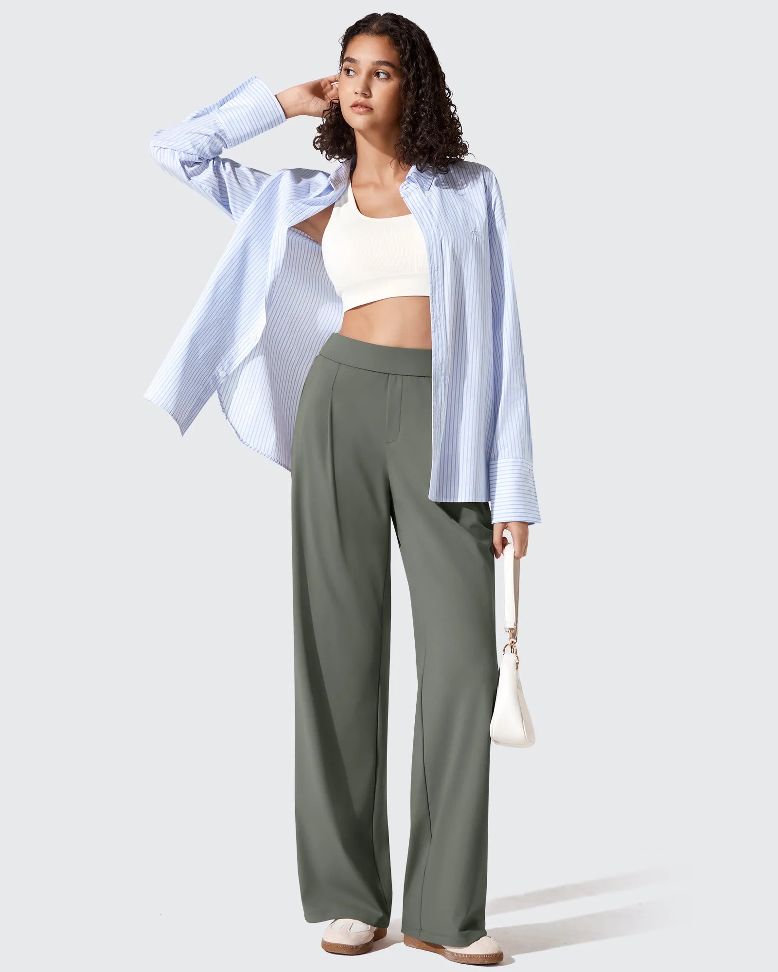 G4Free - ShiftReady Two Front Pleated Wide Leg Dress Pants -GF25J677AF-XS