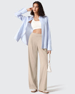 G4Free - ShiftReady Two Front Pleated Wide Leg Dress Pants -GF25J677AF-XS
