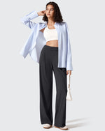 G4Free - ShiftReady Two Front Pleated Wide Leg Dress Pants -GF25J677AF-XS