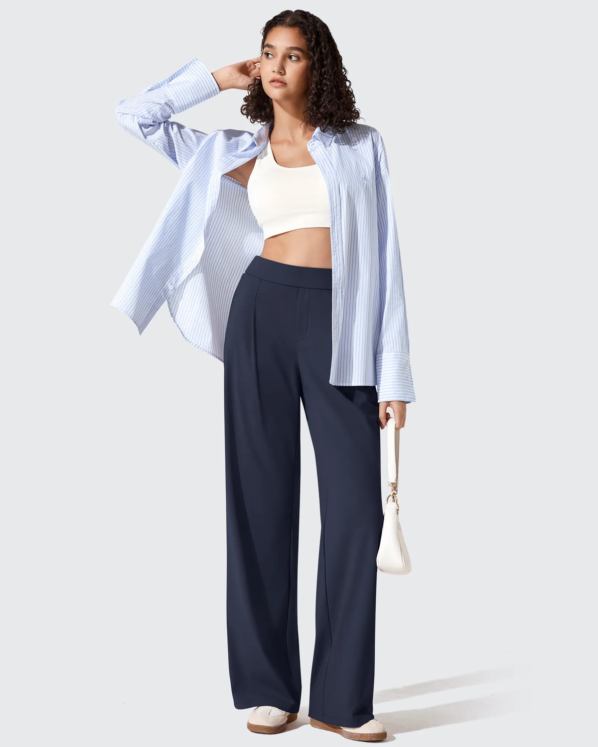 G4Free - ShiftReady Two Front Pleated Wide Leg Dress Pants -GF25J677AF-XS