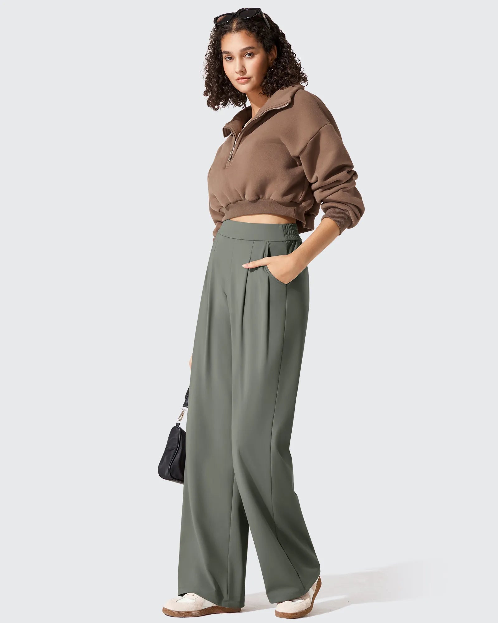 G4Free - ShiftReady Two Front Pleated Wide Leg Dress Pants -GF25J677AF-XS