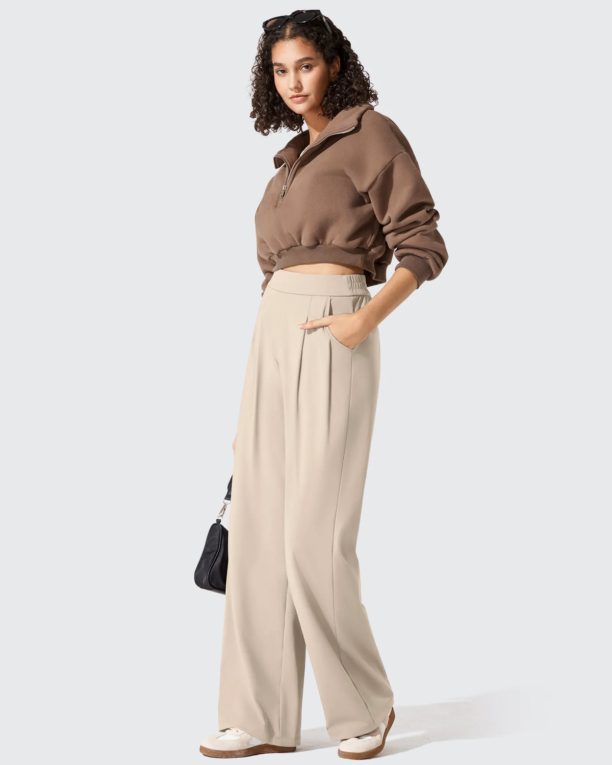 G4Free - ShiftReady Two Front Pleated Wide Leg Dress Pants -GF25J677AF-XS