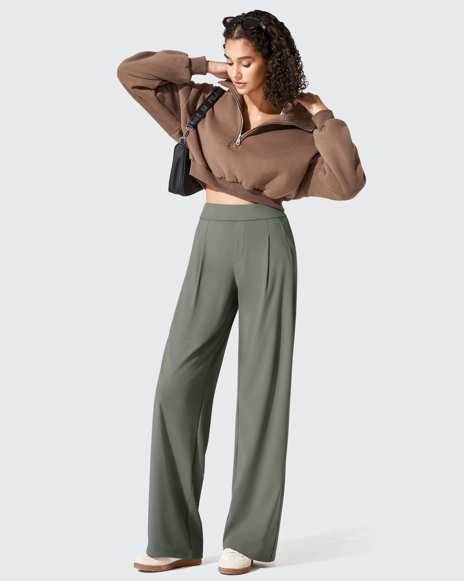G4Free - ShiftReady Two Front Pleated Wide Leg Dress Pants -GF25J677AF-XS