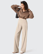G4Free - ShiftReady Two Front Pleated Wide Leg Dress Pants -GF25J677AF-XS