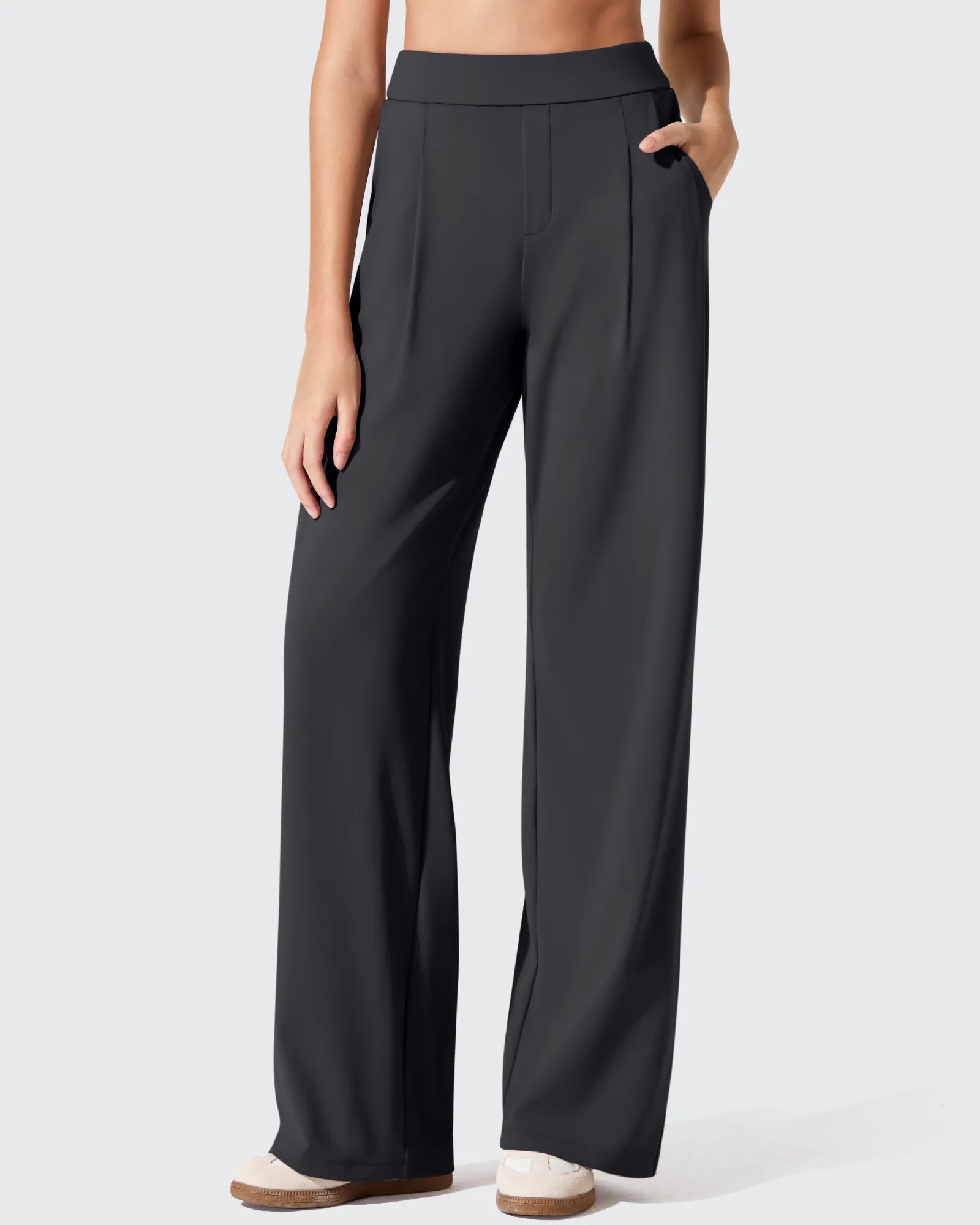 G4Free - ShiftReady Two Front Pleated Wide Leg Dress Pants -GF25J677AF-XS