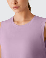 G4Free - Side Slits Loose Fit High Neck Athletic Tanks -GF26L858D016F-XS