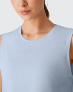 G4Free - Side Slits Loose Fit High Neck Athletic Tanks -GF26L858D016F-XS