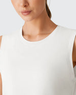 G4Free - Side Slits Loose Fit High Neck Athletic Tanks -GF26L858D016F-XS