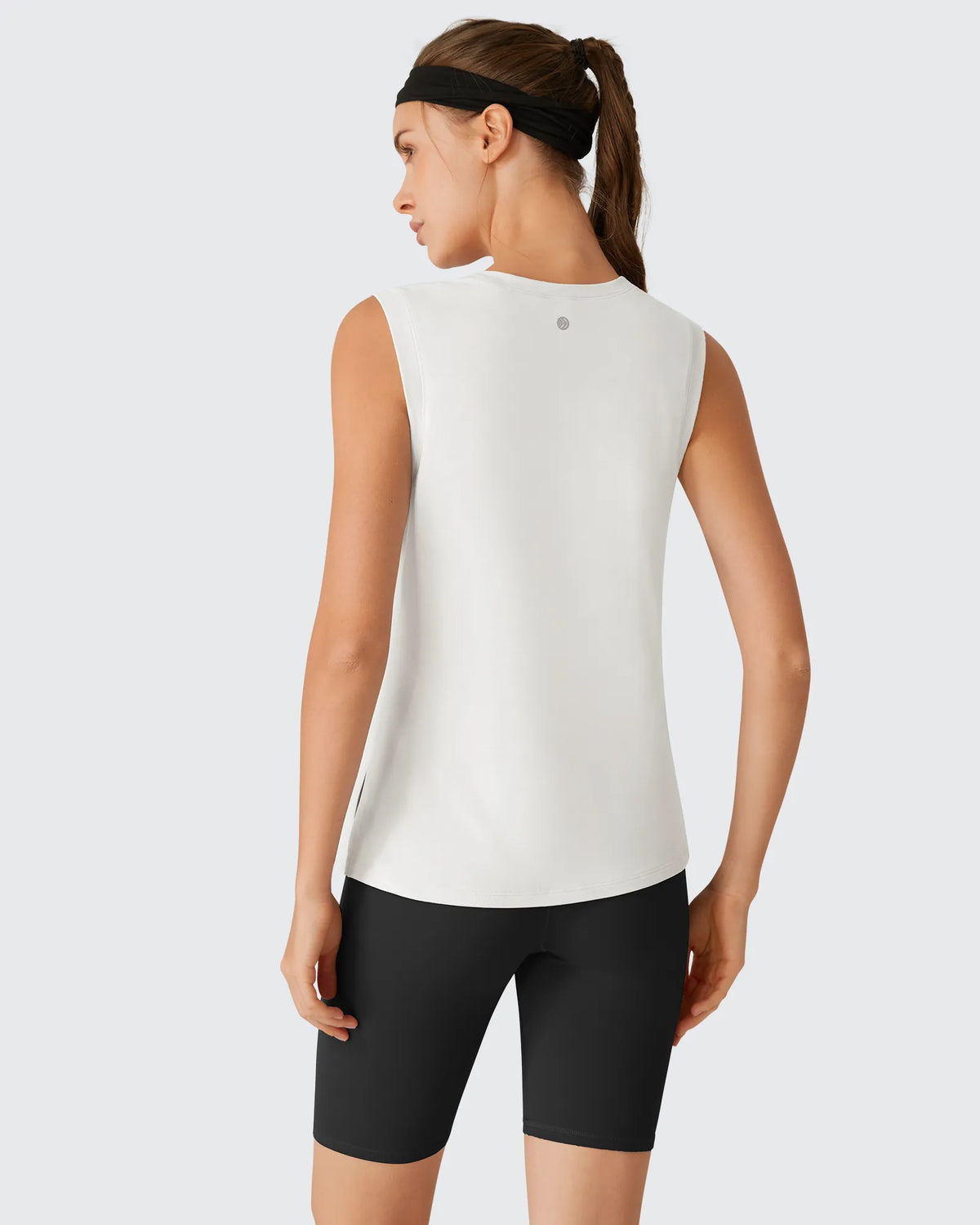 G4Free - Side Slits Loose Fit High Neck Athletic Tanks -GF26L858D016F-XS