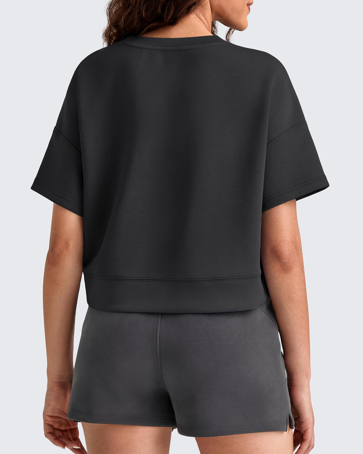 G4Free - Smoofit Crew Neck Boxy Drop Shoulder Short Sleeve -GF25K490AA-S
