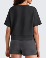 G4Free - Smoofit Crew Neck Boxy Drop Shoulder Short Sleeve -GF25K490AA-S